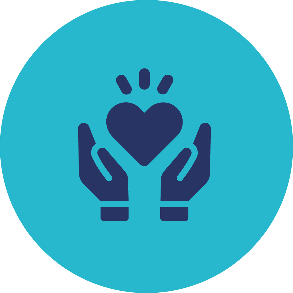 Icon of hands cupping a heart