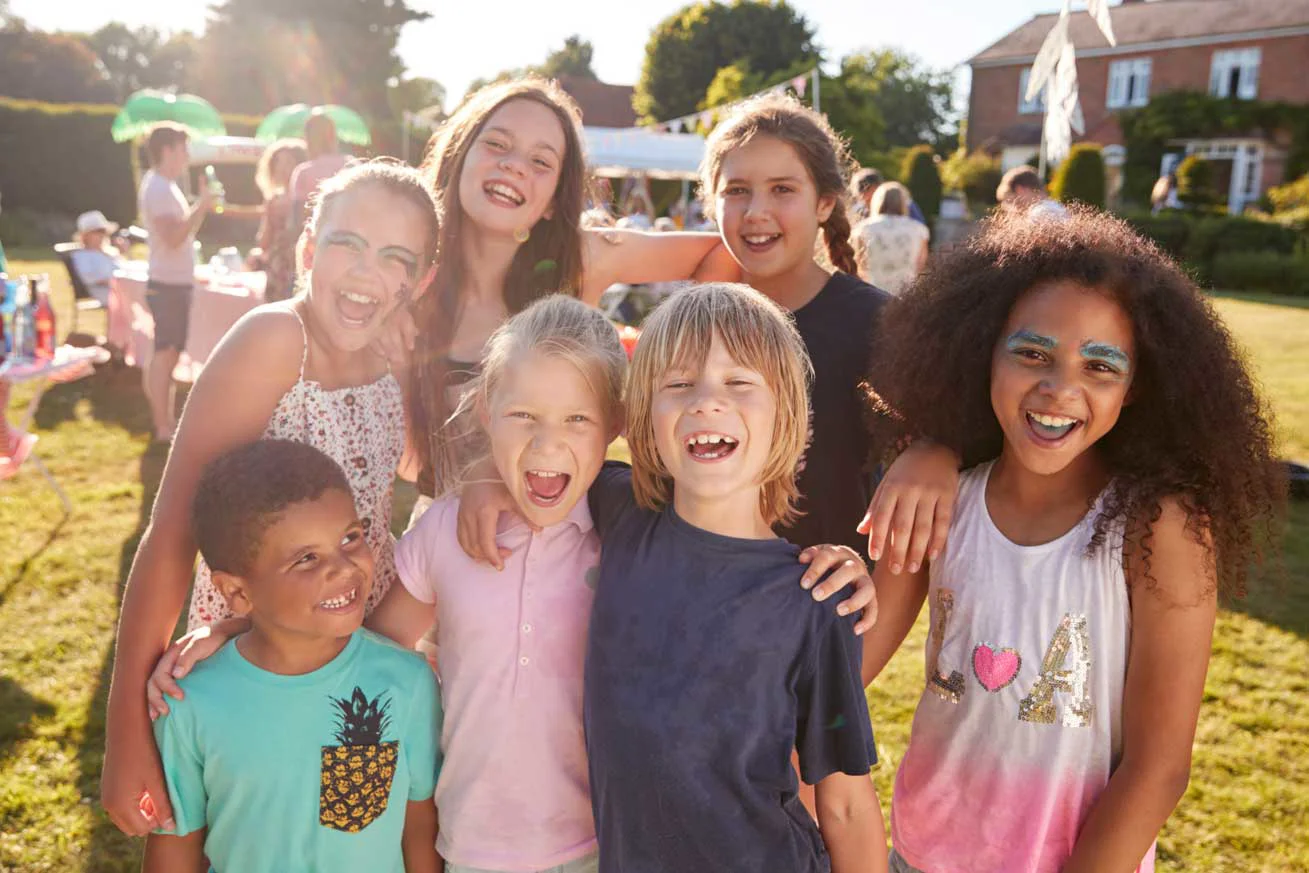 Group of young carers smiling at the camera