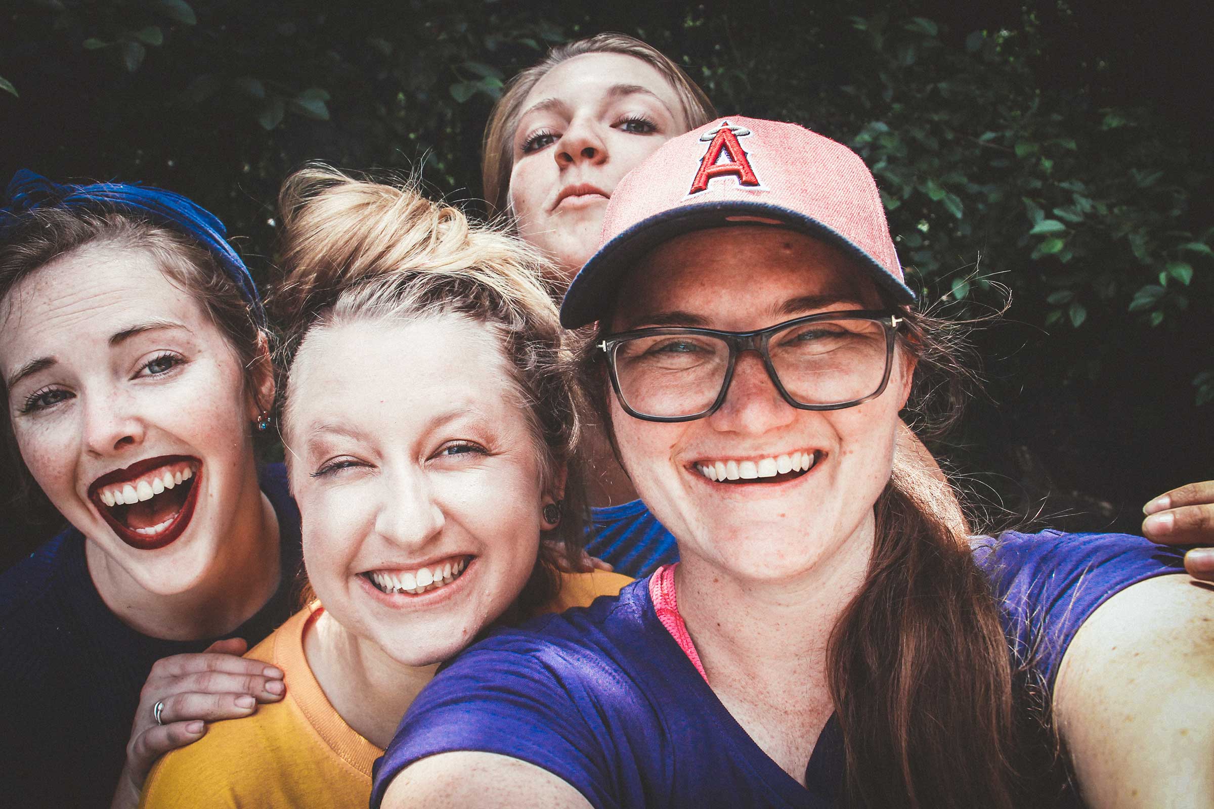 Group of girls smiling at the camera