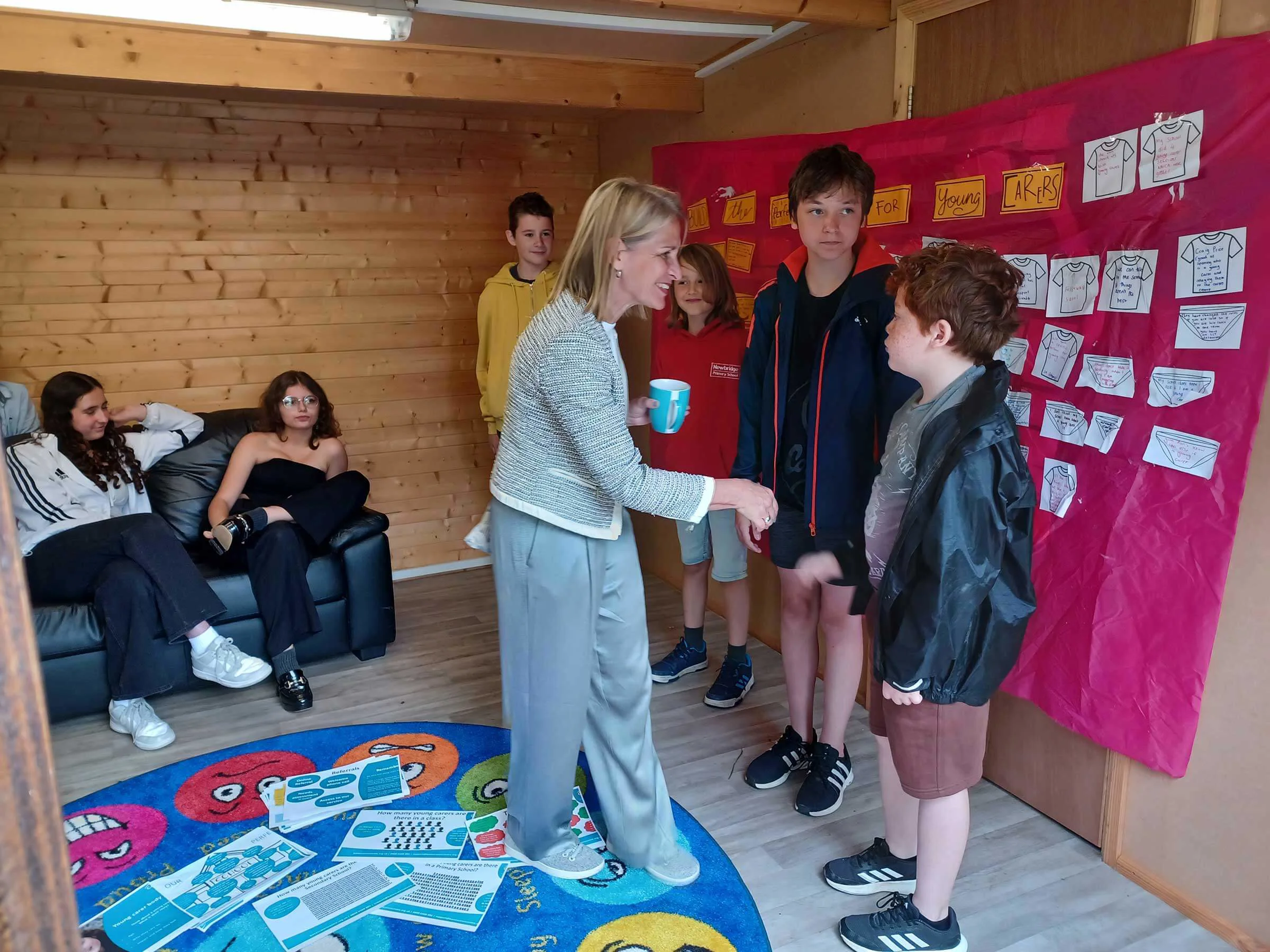 Wera Hobhouse MP speaking with young carers