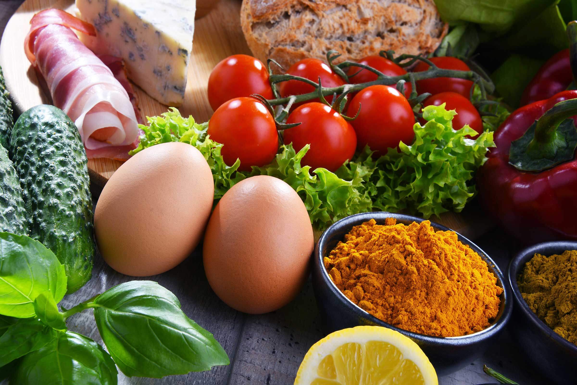 Mix of food and spices 