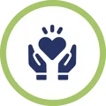 Icon of hands cupping a heart