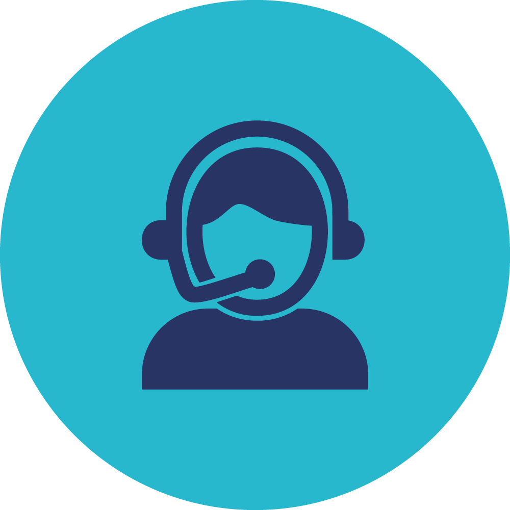 Icon of a person with a headset on