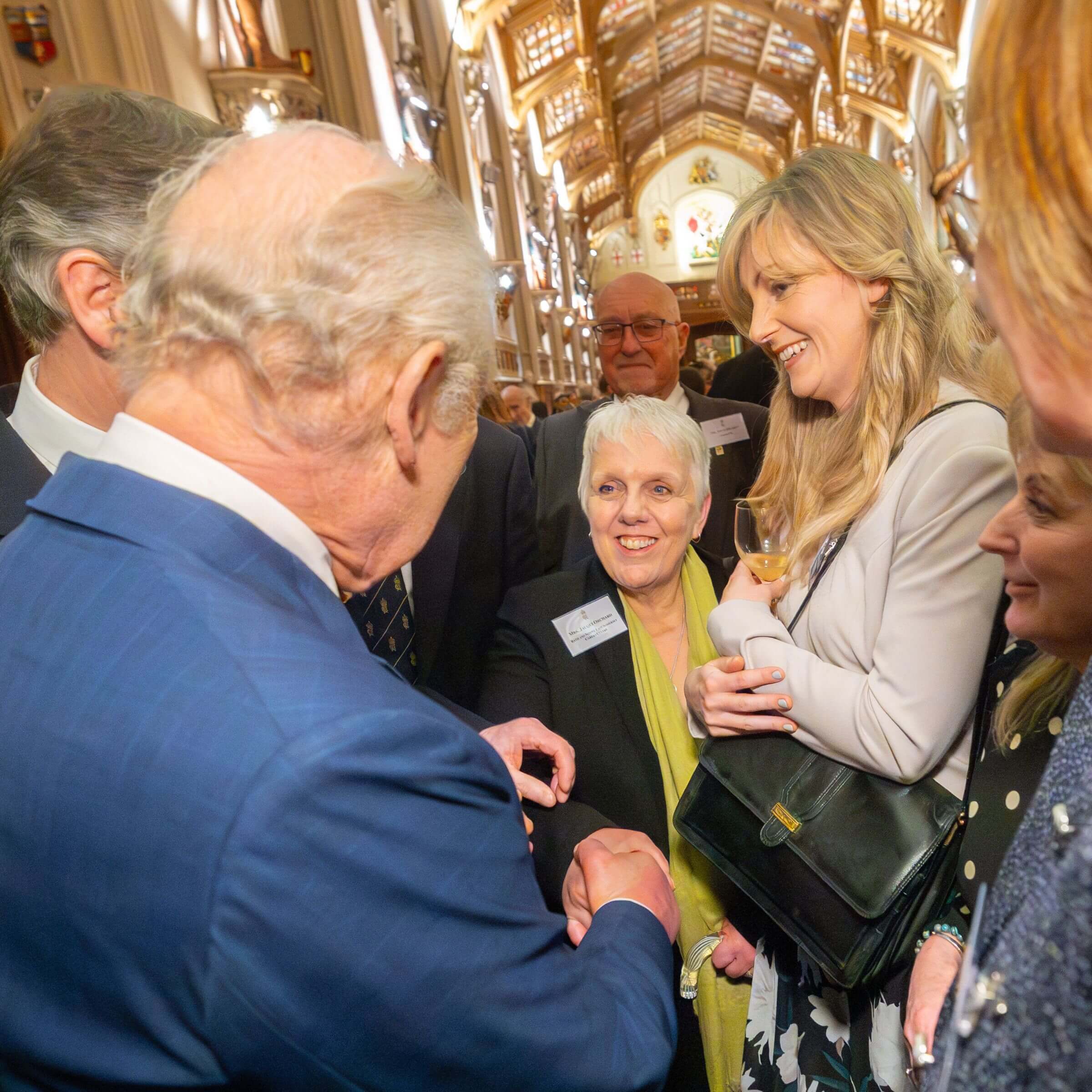 Image of Jacqui Orchard CEO of The Carers' Centre and His Majesty The King