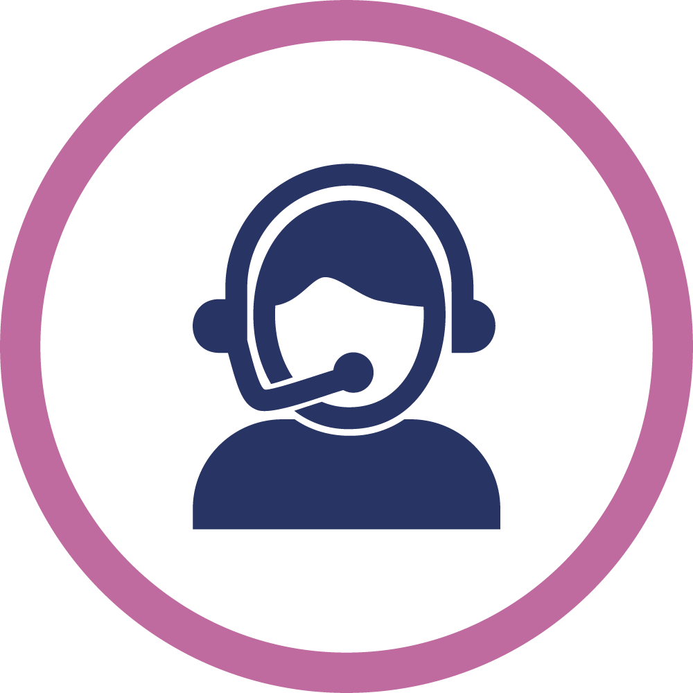 Icon of a person with a headset on